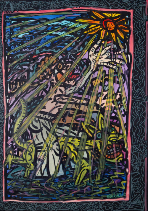 Le cueilleur de tournesol, 1986, acrylique sur toile